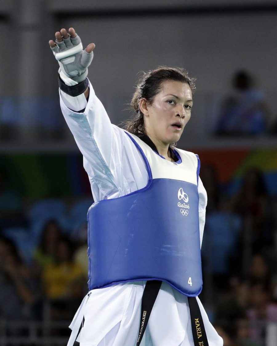 María del Rosario Espinoza, medallista de plata en Río 2016.