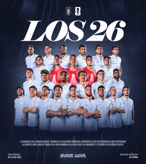 Lista oficial de Uruguay para el Mundial 2026